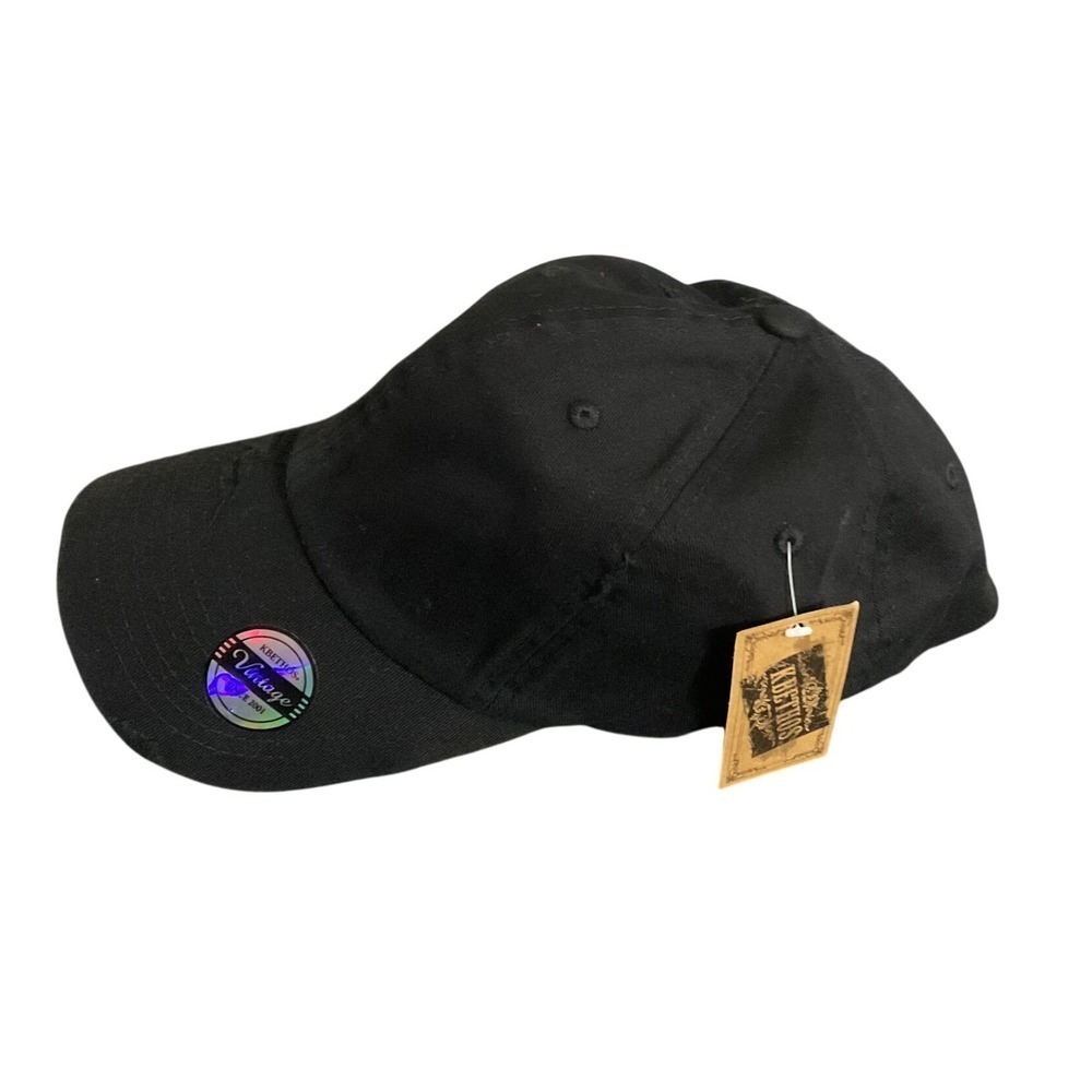 KBETHOS‎ Baseball Cap Unisex OS Black NEW Distressed Vintage Pigment Dyed Hat